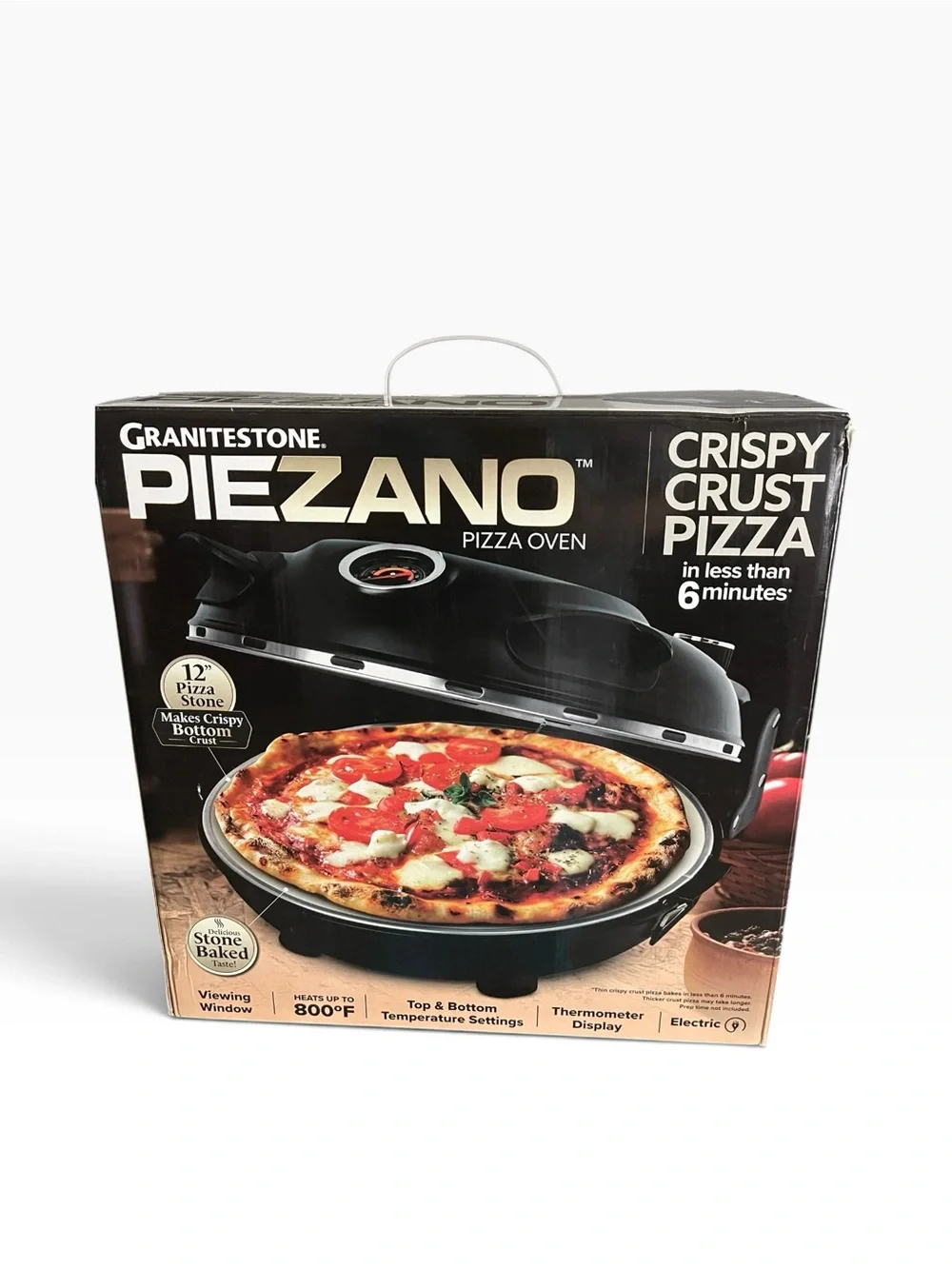 Piezano Black Pizza Oven – Crispy Crust Home Pizza Maker